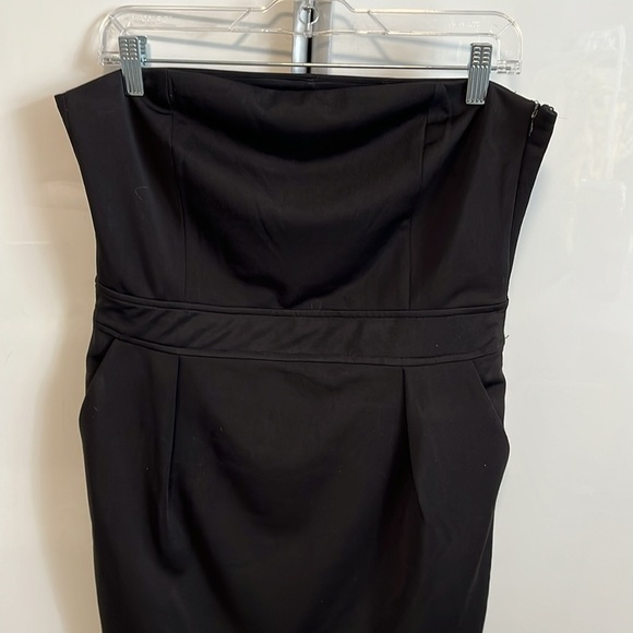 VERY J Lined Black Strapless Mini Dress, Size L - Picture 7 of 16